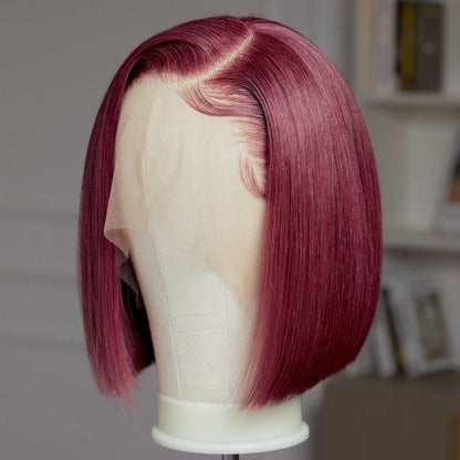 RED-BOB WIG 99J SIDE part HD LACE