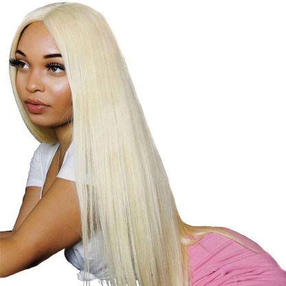 Tiffinishereestudio180% Density HD 13x6 Blonde 613 Lace Front Wigs Human Hair Pre Plucked Blonde 613 HD Lace Frontal Wig 13x6 Glueless 613 Straight Wigs for Black Women Human Hair Free Part 28 Inch