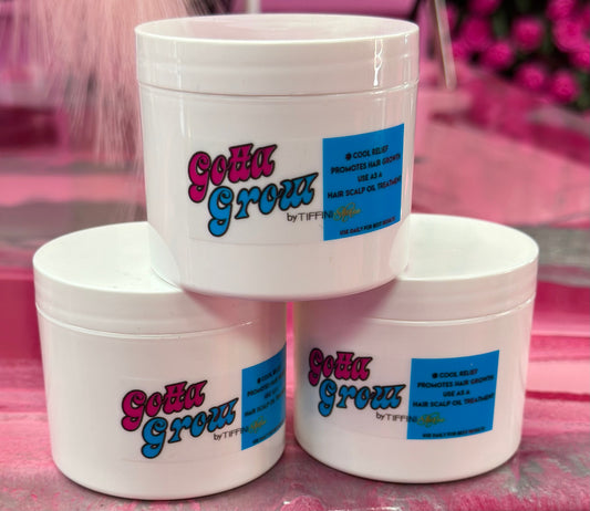 Gotta Grow hair grow grease is formulated with a special blend of natural oils to stimulate healthy hair growth, promoting a fuller and longer look in just weeks. It's a simple and effective solution for hair growth and maintenance.